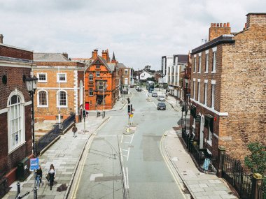 Chester, İngiltere - Haziran 2016 yaklaşık: Görünüm eski şehir merkezinin