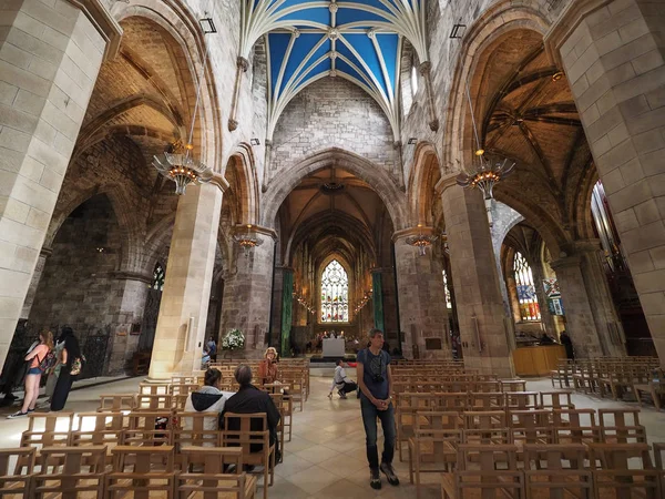 英国爱丁堡 2018年6月 贾尔斯大教堂教堂 又名爱丁堡高级柯克 内部视图 — 图库照片