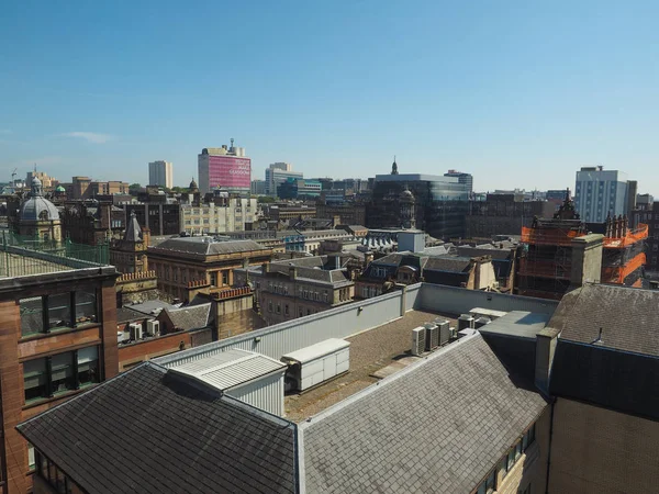 Glasgow, İngiltere - Haziran 2018 yaklaşık: Şehrin havadan görünümü