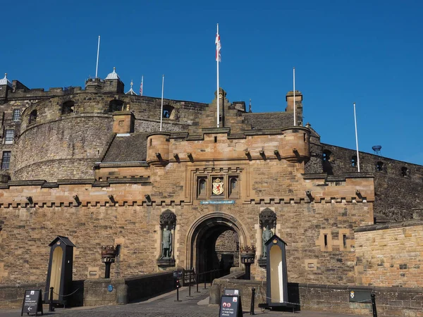 Edinburský Hrad Skále Hrad Edinburghu Velká Británie — Stock fotografie