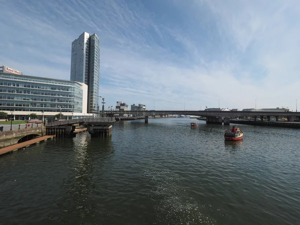 Belfast Circa June 2018 Panoramic View River Lagan — Stock Photo, Image