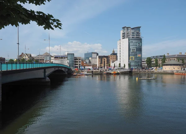 Belfast Circa Juin 2018 Vue Panoramique Sur Rivière Lagan — Photo