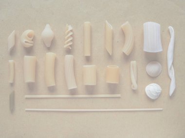 İtalyan makarna penne makarna (maccheroni) Düdük makarna trenette (makarna) orecchiette tortiglioni conchiglie (kabukları) dahil olmak üzere birçok farklı türde, hassas yumuşak sesi arka plan olarak yararlı soluk.