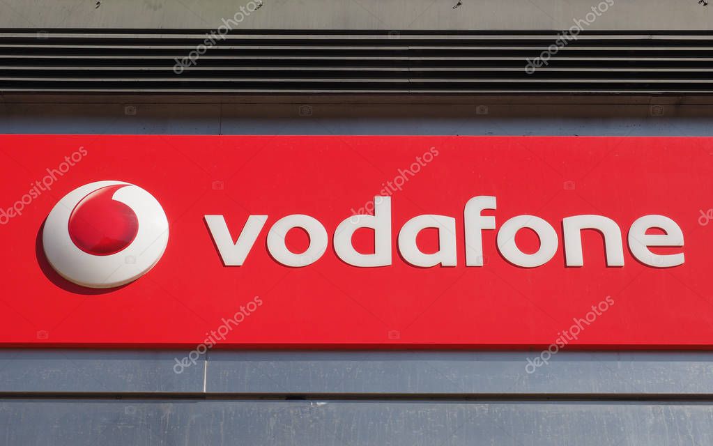 EDINBURGH, UK - CIRCA JUNE 2018: Vodafone storefront