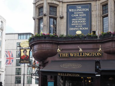 Londra, İngiltere - Haziran 2018 yaklaşık: The Wellington halk evi