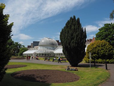 Belfast, İngiltere - Haziran 2018 yaklaşık: Palm evde Botanik Bahçeleri