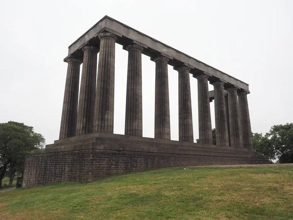 Σκωτσέζικο Εθνικό Μνημείο Calton Hill Στο Εδιμβούργο Ηνωμένο Βασίλειο — Φωτογραφία Αρχείου