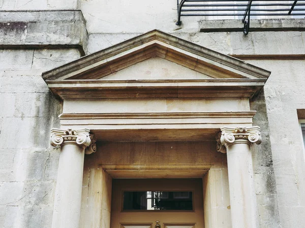 Una Puerta Entrada Madera Inglesa Tradicional Vintage —  Fotos de Stock