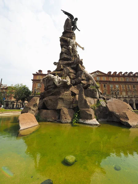 Turin Italy Circa July 2018 Frejus Tunnel Monument Piazza Statuto — Stock Photo, Image