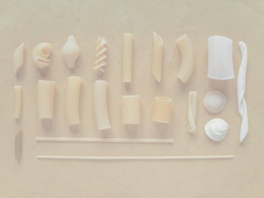 İtalyan makarna penne makarna (maccheroni) Düdük makarna trenette (makarna) orecchiette tortiglioni conchiglie (kabukları) dahil olmak üzere birçok farklı türde, hassas yumuşak sesi arka plan olarak yararlı soluk.