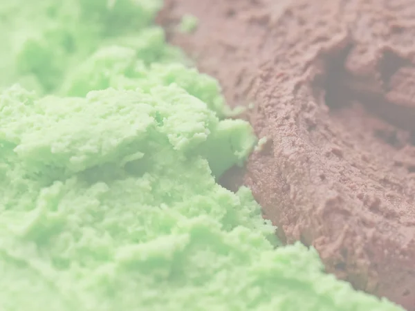 Dettaglio Gelato Gusto Menta Cioccolato Delicato Tono Morbido Sbiadito Utile — Foto Stock