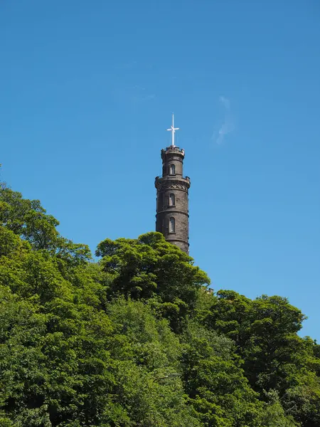 Das Nelson Denkmal Auf Dem Calton Hill Edinburgh — Stockfoto