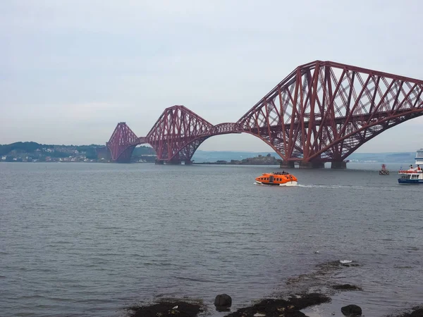 Forth Bridge, cantilever railway bridge across the Firth of Forth built in 1882 in Edinburgh, UK