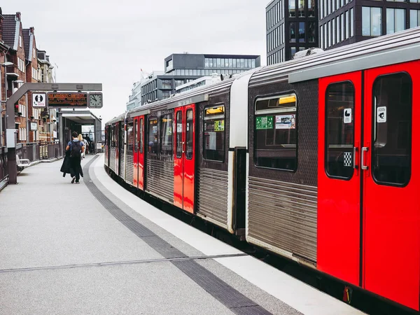 Hamburg Alemania Circa Mayo 2017 Sistema Tránsito Rápido Bahn Train —  Fotos de Stock