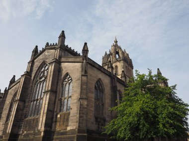 Edinburgh, İngiltere - Haziran 2018 yaklaşık: St Giles Cathedral Kilisesi (aka yüksek Kirk, Edinburgh)