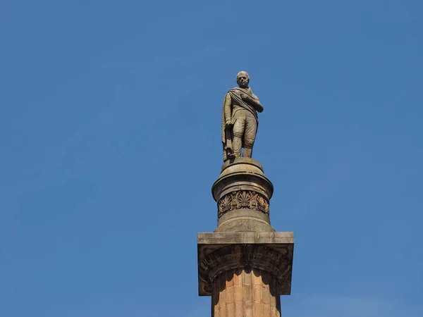 Glasgow Ngiltere Haziran 2018 Yaklaşık Sir Walter Scott Sütununda George — Stok fotoğraf