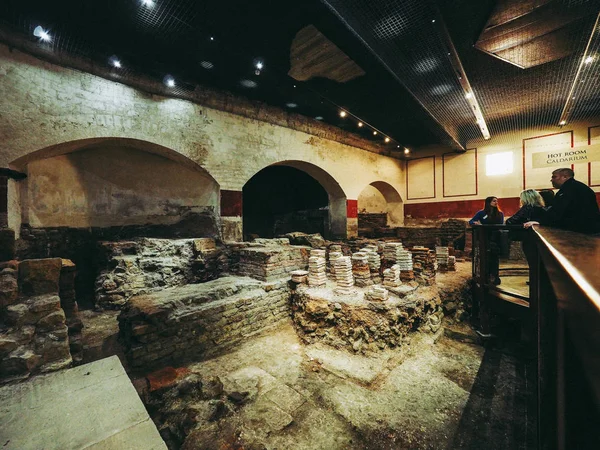 Bath Około Września 2016 Roman Baths Starożytnych Spa — Zdjęcie stockowe
