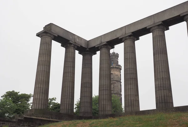 Das Schottische Nationaldenkmal Auf Dem Calton Hill Edinburgh — Stockfoto