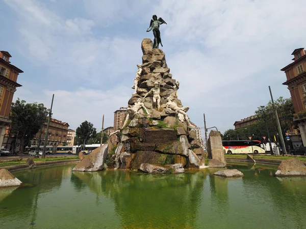 Turin Italy Circa July 2018 Frejus Tunnel Monument Piazza Statuto — Stock Photo, Image