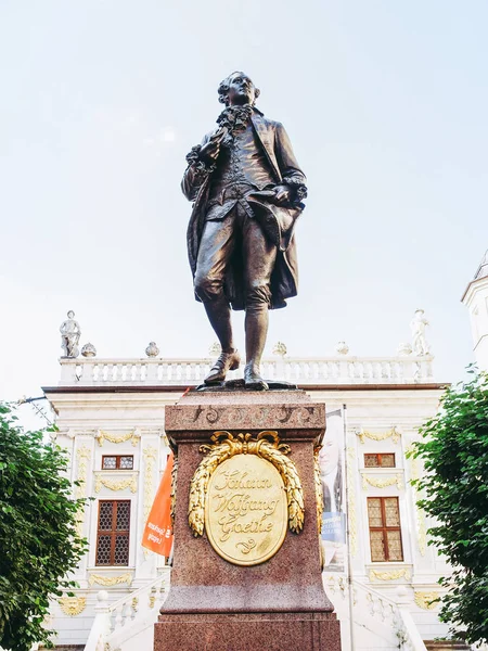 Leipzig Juni 2014 Das Goethe Denkmal Für Dichter Von Goethe — Stockfoto