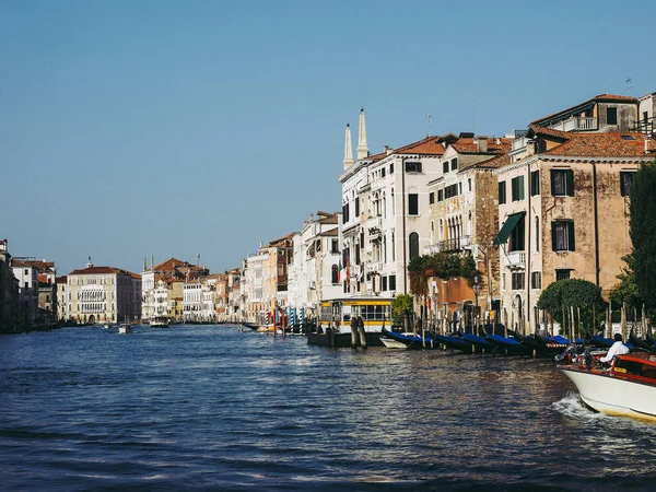Wencja Włochy Wrzesień 2016 Kanał Grande Oznaczający Kanał Grande — Zdjęcie stockowe