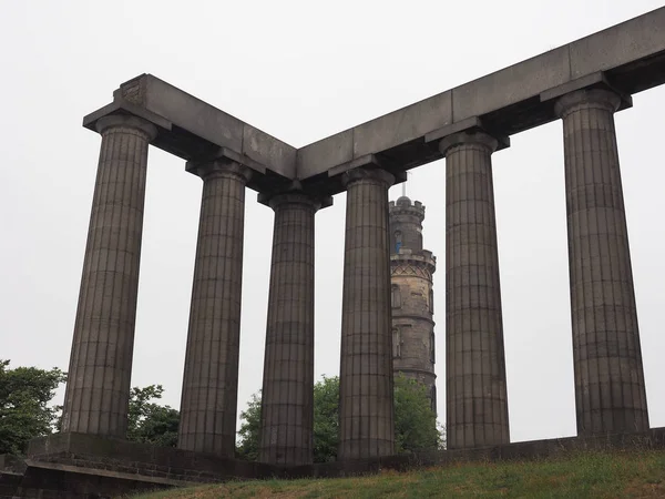 Skotské Národní Památník Calton Hill Edinburghu Velká Británie — Stock fotografie