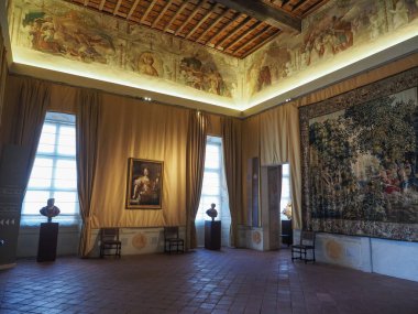 Venaria, İtalya - yaklaşık Ağustos 2018: Reggia di Venaria görünümü içinde'deki Barok Kraliyet Sarayı