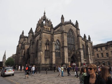 Edinburgh, İngiltere - Haziran 2018 yaklaşık: St Giles Cathedral Kilisesi (aka yüksek Kirk, Edinburgh)
