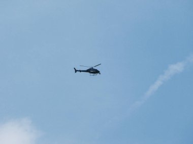 Haziran 2018 yaklaşık - Londra, İngiltere: Londra şehir merkezine film canlı etkinliğine gezinip Bbc haber helikopter