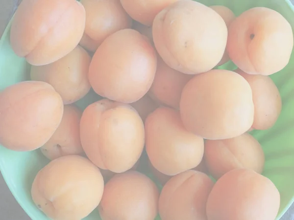 Orangen Aprikose Prunus Armeniaca Obst Vegetarisches Essen Zarte Weiche Verblasste — Stockfoto
