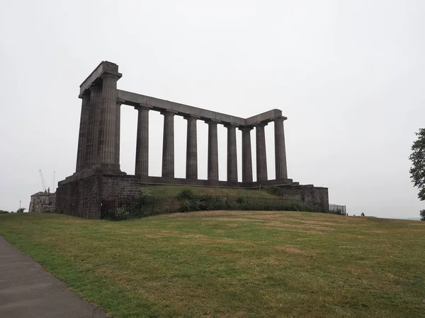 Das Schottische Nationaldenkmal Auf Dem Calton Hill Edinburgh — Stockfoto