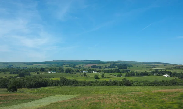 Panorama Wsi Pociągu Między Edynburg Glasgow — Zdjęcie stockowe