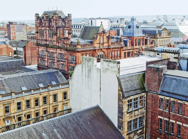 Vista Aérea Cidade Glasgow Escócia — Fotografia de Stock