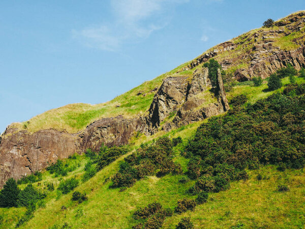 Arthur's Seat in Holyrood park in Edinburgh, UK