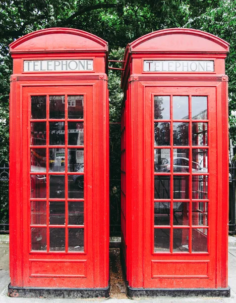 Traditionell Röd Telefonkiosk London — Stockfoto