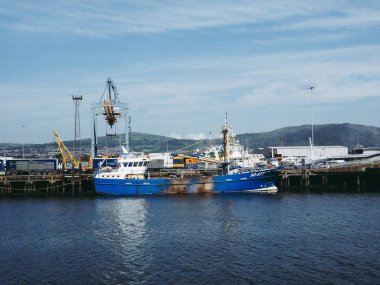 Belfast, İngiltere - Haziran 2018 yaklaşık: Belfast Harbour deniz hub