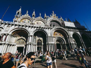 Venice, İtalya - Eylül 2016 yaklaşık: Piazza San Marco (San Marco Meydanı anlamına gelir)