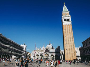 Venice, İtalya - Eylül 2016 yaklaşık: Piazza San Marco (San Marco Meydanı anlamına gelir)