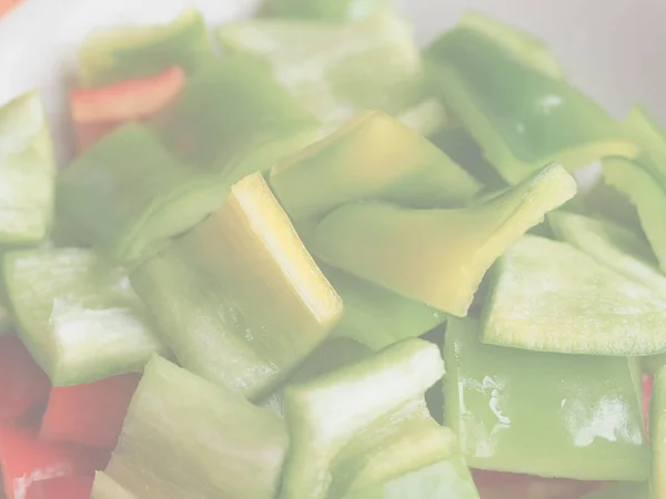 Zelené Papriky Capsicum Aka Paprikou Zeleninou Vegetariánské Veganské Jídlo Jemné — Stock fotografie