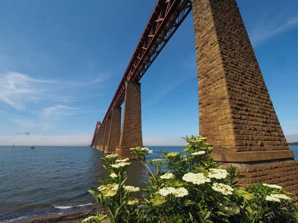 Forth Bridge, cantilever railway bridge across the Firth of Forth built in 1882 in Edinburgh, UK