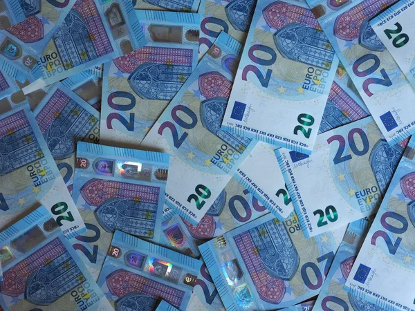 Billets Euros Monnaie Eur Monnaie Union Européenne — Photo