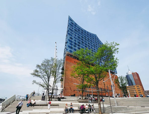 Hamburg Alemania Circa Mayo 2017 Sala Conciertos Elbphilharmonie Diseñada Por —  Fotos de Stock