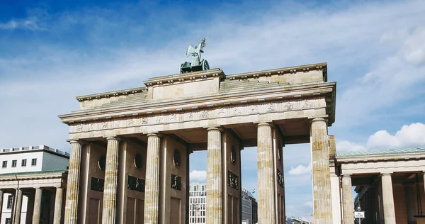 Brandenburger Tor Significa Puerta Brandeburgo Berlín Alemania — Foto de Stock