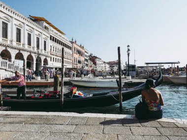 Venice, İtalya - Eylül 2016 yaklaşık: Piazza San Marco (San Marco Meydanı anlamına gelir)