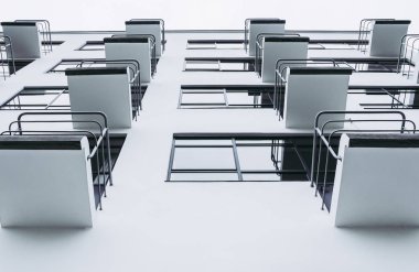 Dessau, Almanya - 13 Haziran 2014: bauhaus Sanat Okulu tarafından tasarlanmış bina ikonik mimar walter gropius 1925 yılında modern mimarinin listelenen bir başyapıt olduğunu