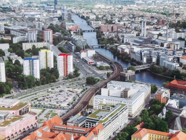 Berlin, Almanya - 08 Nisan 2014: berlin Almanya'nın şehrin havadan kuş bakışı