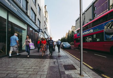 Belfast, İngiltere - Haziran 2018 yaklaşık: Görünüm şehir merkezinin