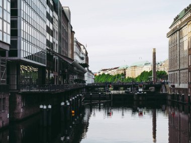 Hamburg, Almanya - Mayıs 2017 yaklaşık: Hamburg city, görünüm