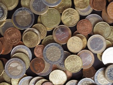 Avro sikkeleri para (EUR), Avrupa Birliği para birimi arka plan olarak kullanışlı