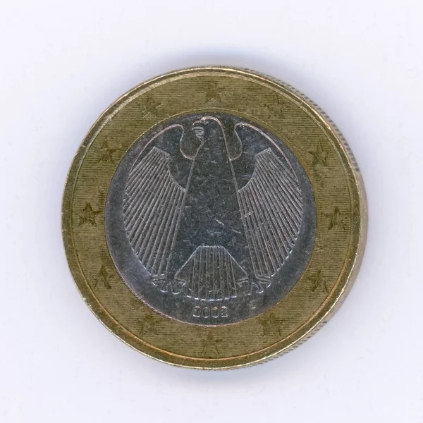 1欧洲硬币金钱 Eur 德国的货币 欧共体 — 图库照片